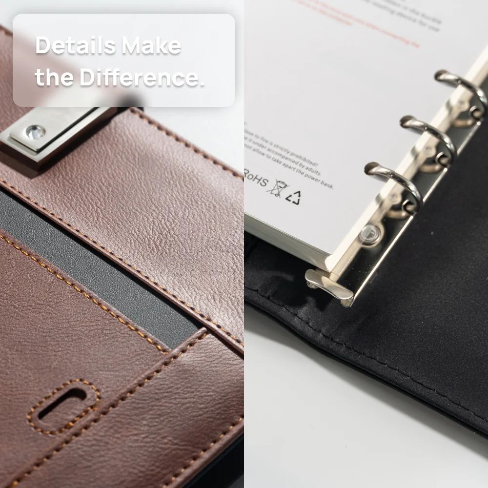 Business or Graduation Gift – Multifunction Charging Notebook with Card Holder for Office, Travel, or College Use