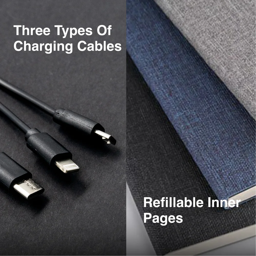 Delivers more than it costs Charging Notebook– Multi-Device Compatibility, Ideal for Corporate Events, Travel, Trade Shows