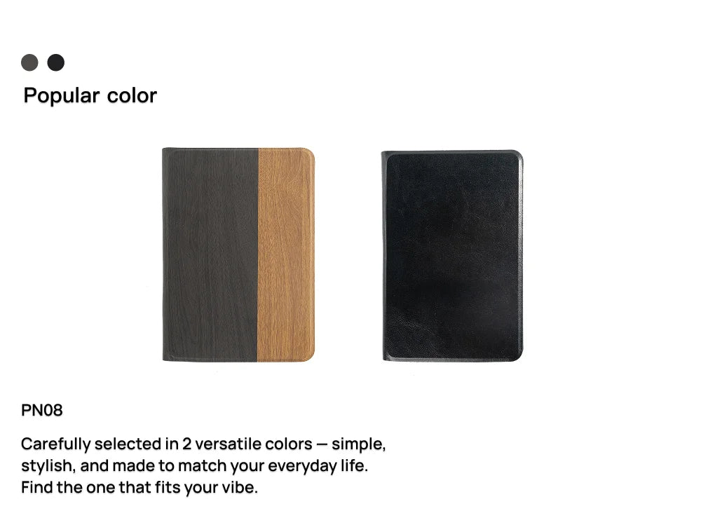 Ultra Slim Wireless Charging Notebook with Hidden Phone Stand, B5 Portable Planner for Work and Travel